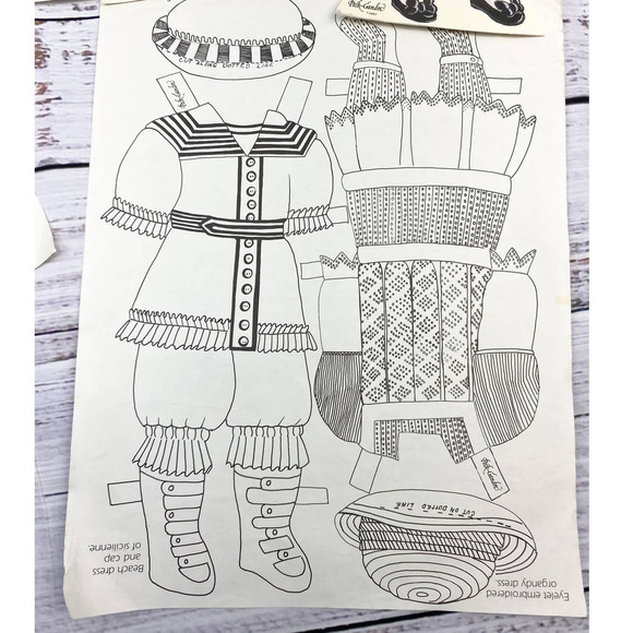 Vintage 1987 Peck-Gandre Paper Doll with Paper Doll Clothes - Picture 6 of 9